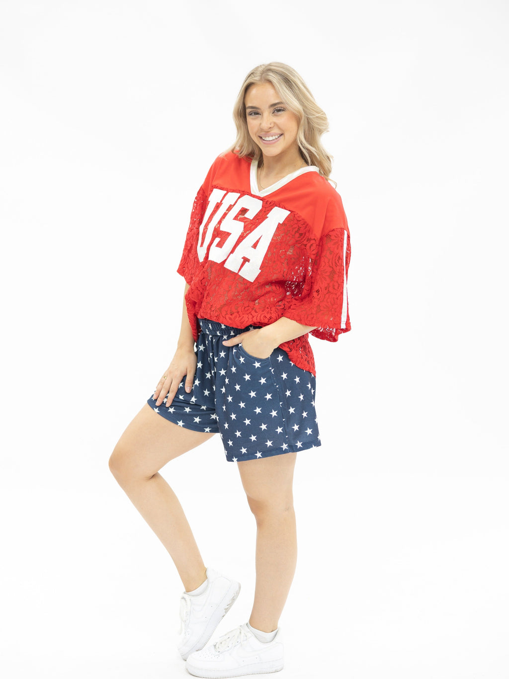 Red Lace "USA" Jersey